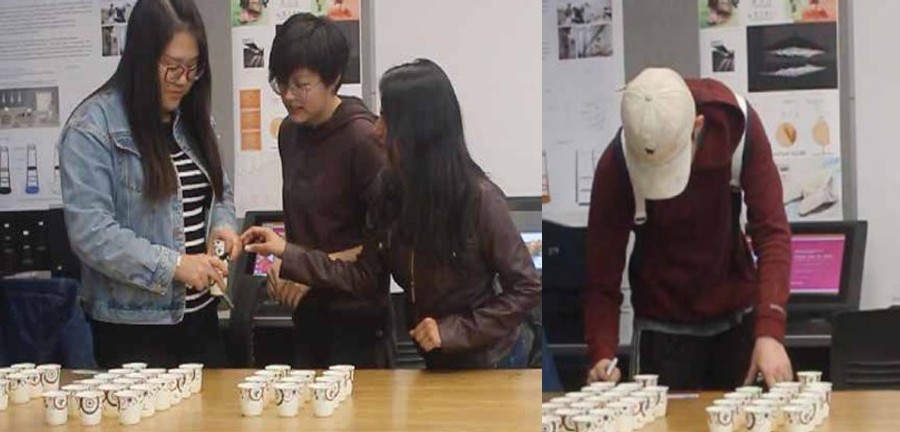 Blind taste-test in progress