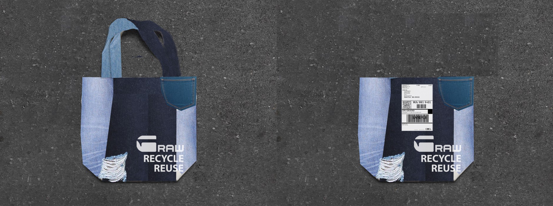 Tote-to-mailer packaging