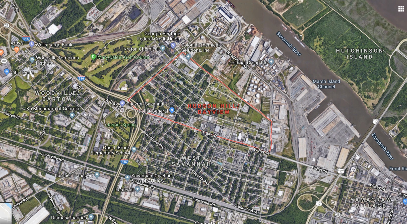 Neighborhood map (port + 516 freeway)